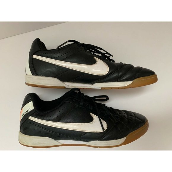 Nike Other - Nike Tiempo Natural IV IC Indoor Soccer Sneakers Shoes 454327-018 Youth Size 6 w